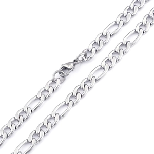 Figaro Chain Necklace 316L Stainless Steel 18K Gold Plated Hip Hop Minimalist Punk For Men Women