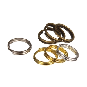 200 Stück Doppel-Biegeringe in Gold Silber Bronze und Gunmetal Schwarz für DIY Schmuck