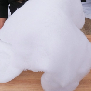 Artificial snow fiber fluff for Christmas decor and winter landscape scenery setup