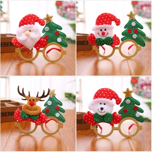Festive Christmas eyewear set with Santa, reindeer, and snowman designs for holiday parties
