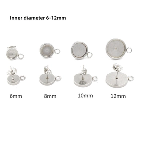 Maattabel voor roestvrijstalen oorsteker-instellingen van 6mm tot 12mm binnendiameter