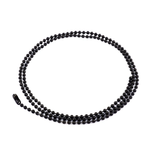 Collana classica a sfere in acciaio inossidabile nero con chiusura sicura per gioielli DIY