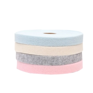 Colorful wool felt ribbon rolls for Christmas DIY wreaths and tree decorations