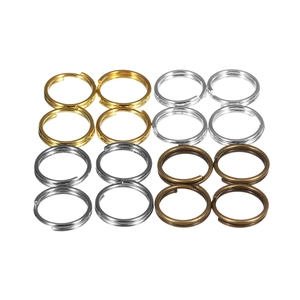 200 Stück Doppel-Spaltringe in vier Metallfarben für DIY Schmuck und Schlüsselanhänger