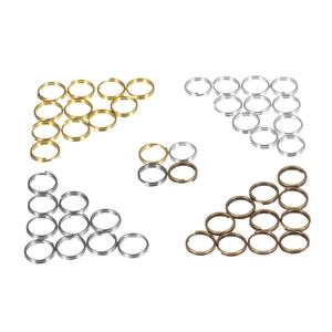 Großpackung Doppelspaltringe in Gold, Silber und Bronze für DIY-Schmuckherstellung