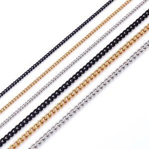 Curb Chain Necklace Stainless Steel Cuban Link With Lobster Clasp Unisex Minimalist Fashion Jewelry Accessories
