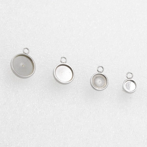 Roestvrijstalen ronde hanger basisset voor DIY sieraden maken in diverse maten