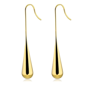 Elegant gold teardrop earrings in minimalist waterdrop style for a chic fashion statement