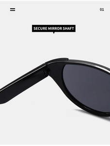 Vue détaillée de la charnière renforcée et de l'axe sécurisé de ces lunettes de soleil Y2K