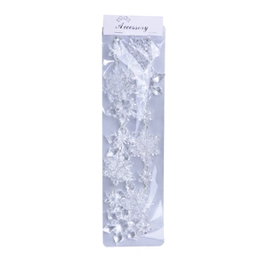 Clear acrylic snowflake ornaments set for Christmas tree and wedding party decorations