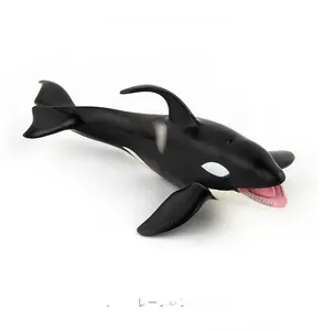 Detailed realistic Orca killer whale figure with open mouth and fine skin textures