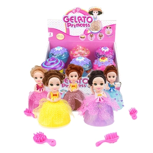 Detailed set of 5 scented Gelato Princess dolls transforming from cupcakes into dolls