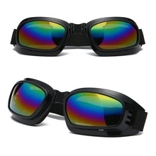 Detail view of colorful reflective sport goggles with black adjustable elastic headband