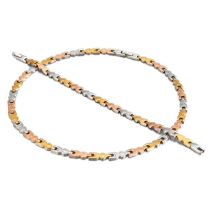 Magnettherapie-Armband aus Titanstahl in Silber, Roségold und Gold für Damen und Herren