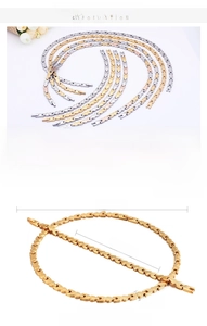 Details zum 18K vergoldeten Edelstahl Schmuckset aus Halskette und Armband mit Maßen