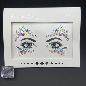 Iridescent AB crystal face gems sticker for eye and brow makeup decoration
