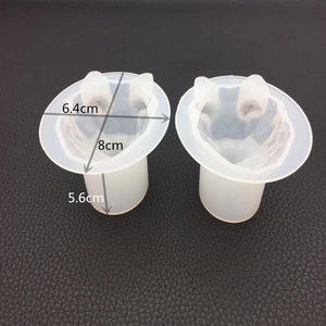 Wolf head geometric silicone mold for DIY resin casting, size 6.4x8x5.6cm