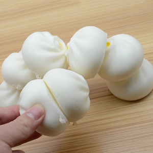 Jouet anti-stress en forme de baozi en PU souple à rebond lent pour enfants