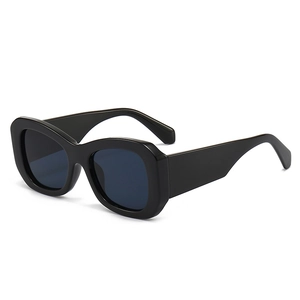 Modern oversized black square sunglasses with vintage faux bamboo temples for women