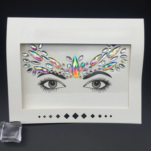 Acrylic Face Crystal Sticker Rhinestone Face Jewels Festival Makeup Body Jewelry Self-Adhesive Masquerade Decoration Face Sticker