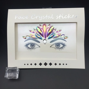 Self-Adhesive Face Crystal Rhinestone Stickers Trendy Acrylic Face Jewels For Music Festival Rave Party Face Jewelry Gems