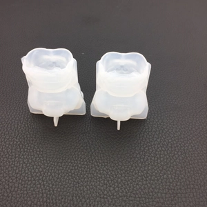 Macro detail of 3D pig silicone mold for resin casting and DIY scented plaster crafts