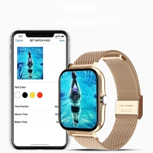 Detailed view of Y13 smartwatch custom watch face feature synchronized with smartphone