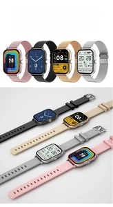 Y13 smart watch collection with metal and silicone straps in various stylish colors.