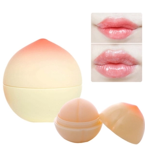 Ενυδατικό lip balm σε σχήμα ροδάκινου για λαμπερά χείλη με σφαιρική υφή