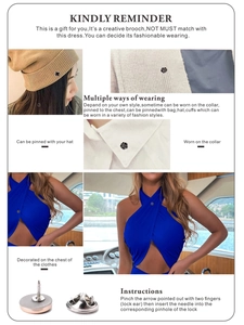 Guide montrant les styles et l'utilisation du fermoir de la broche décorative offerte