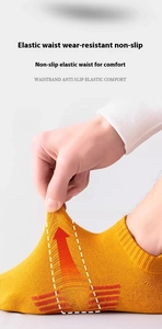 Detailed close-up showing high elasticity and fabric texture of the yellow athletic sock