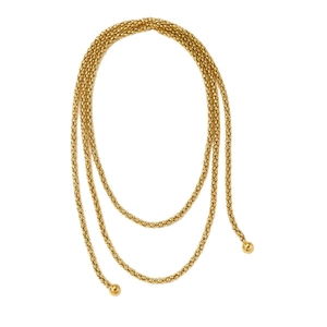 Minimalist Long Bead Chain Necklace Stainless Steel Ball Pendant Lariat Lasso Style Versatile Layering Jewelry For Women