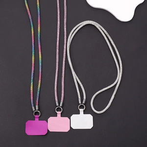 Sparkling Rhinestone Inlaid Phone Lanyard Crossbody Mobile Phone Chain With Clip Anti-Lost Hanging Strap Women Mobile Accessories