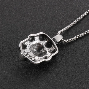 Gothic tiger claw cremation pendant necklace in vintage stainless steel for men