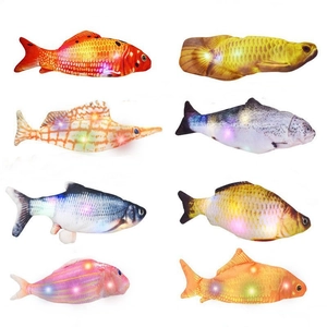 Realistic Electric Wagging Fish Toy Plush Soft Interactive USB Charging Moving Fish For Kids And Pets