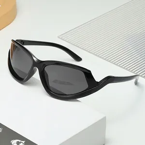 Sports Sunglasses PC Frame UV Protection Wraparound Cycling Outdoor Y2K Irregular Fashion Eyewear Men Women