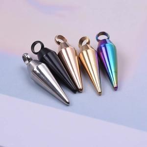 Cone Pendant Necklace Stainless Steel Geometric Minimalist Jewelry For Women Vacuum Plating High Polish Accessory
