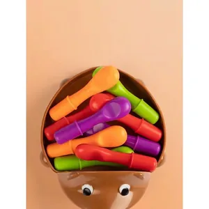 Educational hedgehog toy for toddlers with colorful pegs for motor skills training