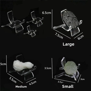 Detailed size specifications for small medium and large acrylic jewelry display stands