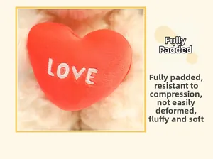 Detail of plush toy filling showing high resilience and soft fluffy white texture