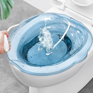 Bassin De Bain De Siège Pour Toilettes Avec Rinçage Manuel Pour Soins Post-Partum Bidet En Plastique