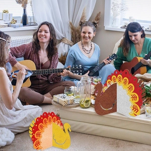 3D glitter turkey centerpieces for Thanksgiving party table decoration and harvest events