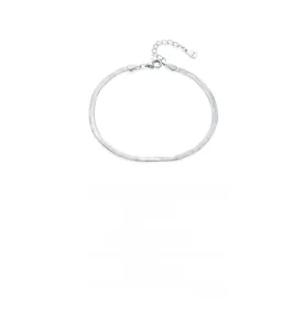 Détail du bracelet chaîne serpent en argent 925 avec poinçon S925 et fermoir mousqueton