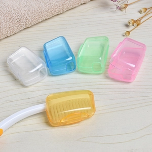 Portable Toothbrush Head Covers PP Plastic Dustproof Protective Caps For Travel Home Bathroom Use Colorful Transparent