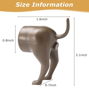 Dettagli dimensionali per il tappo dentifricio a forma di sedere di cane marrone