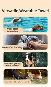 Albornoz absorbente para perros grandes ideal para el baño, natación y días de lluvia intensa