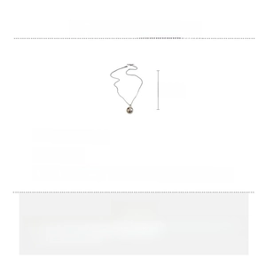 Detailed size specifications for silver titanium steel necklace with ball pendant