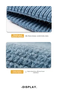 Macro detail of elastic acrylic ribbed knit fabric showing thick texture and warm weave