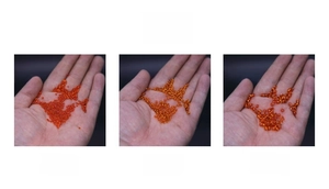 Detailed comparison of 2mm, 3mm, and 4mm orange glass beads for DIY jewelry making