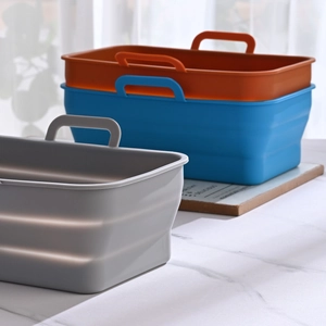 Foldable silicone air fryer liners for Ninja DZ201 in grey, blue and orange
